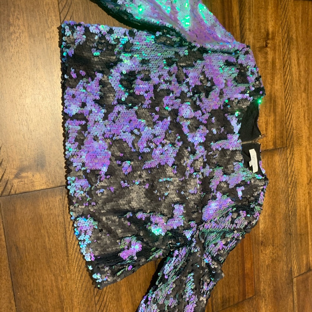 Sequin crop top